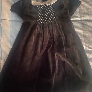 Edgehill Collection Black Dress with White Details